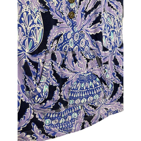 Lilly Pulitzer Captain Popover Coco Safari Lilac Verbena Sweatshirt Sz. S - Picture 3 of 6